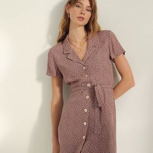 Wilfred mauve/brown mini dress, size medium.